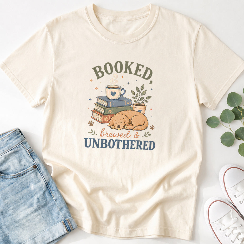 Booked, Brewed & Unbothered T-Shirt