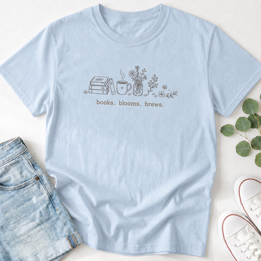 Books, Blooms, Brews T-Shirt