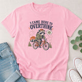 I Came Here To Overthink Raccoon & Bike T-Shirt