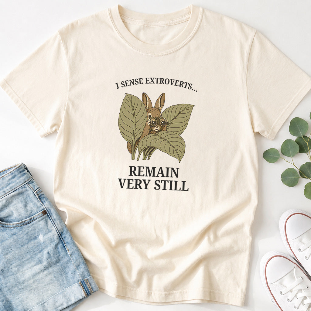 I Sense Extroverts Funny Rabbit T-Shirt