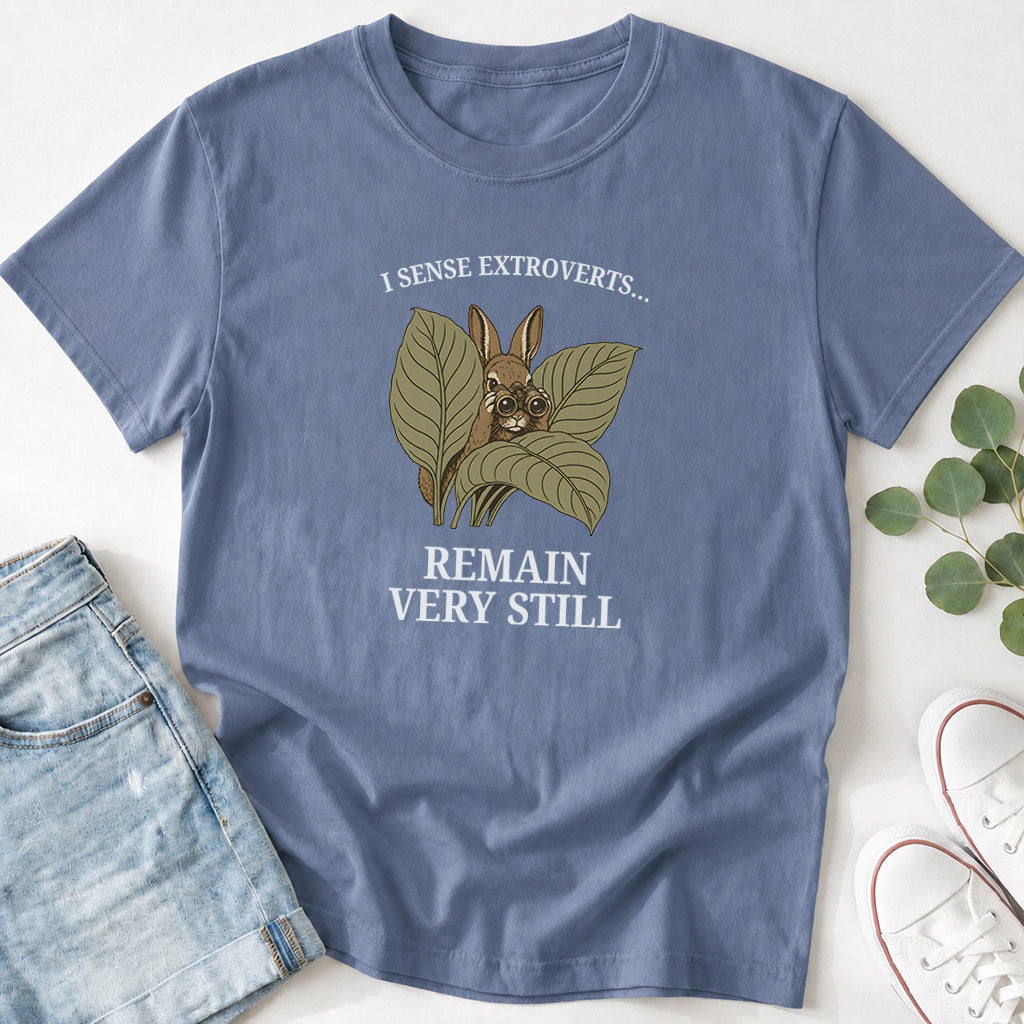 I Sense Extroverts Funny Rabbit T-Shirt
