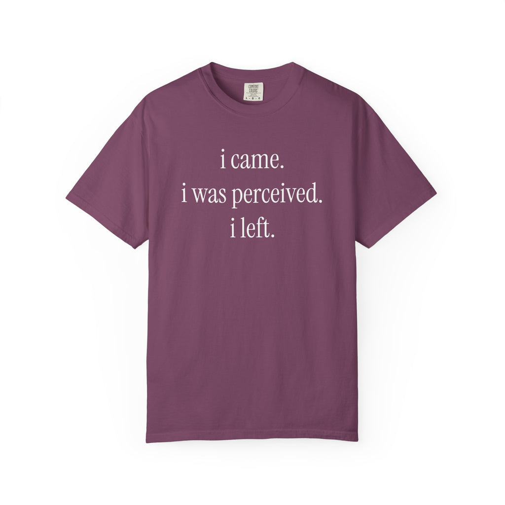 I Came I Was Perceived I Left T-Shirt