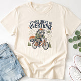 I Came Here To Overthink Raccoon & Bike T-Shirt